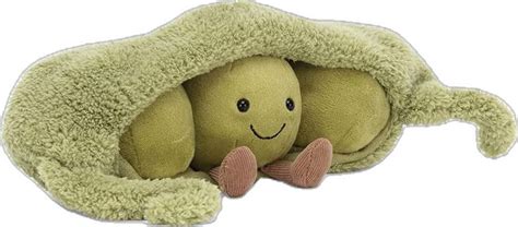 Jellycat Amuseable Pea In A Pod Vegetable Food Plush In Jellycat