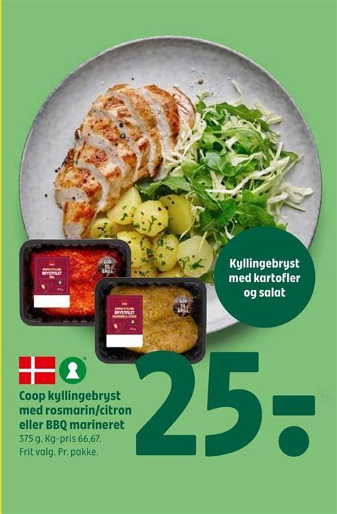 Coop Kyllingebryst Med Rosmarin Citron Eller BBQ Marineret Tilbud Hos