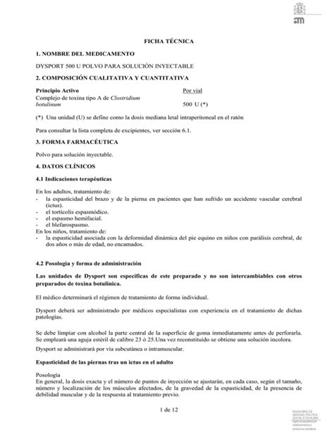 1 De 12 Ficha TÉcnica 1 Nombre Del Medicamento