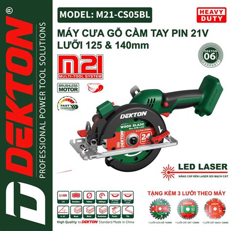 Máy cưa đĩa pin Dekton M21 CS05BL mochaiphat