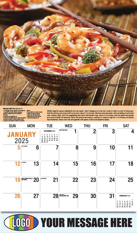 January Food Calendar 2025 Jonis Mahalia