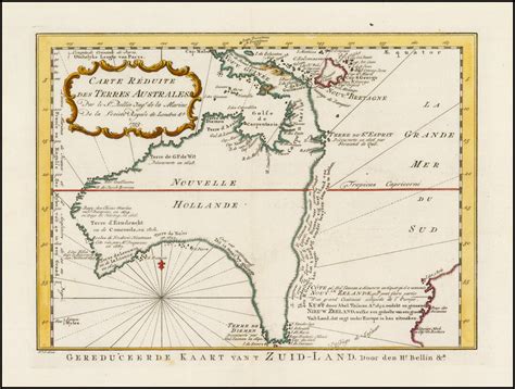 Carte Reduite Des Terres Australes 1753 Barry Lawrence Ruderman