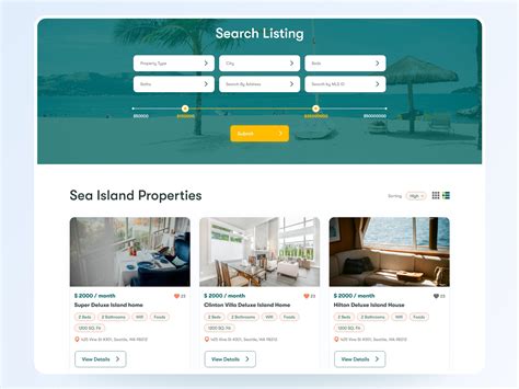 Real Estate Property Listing Ui Design On Behance