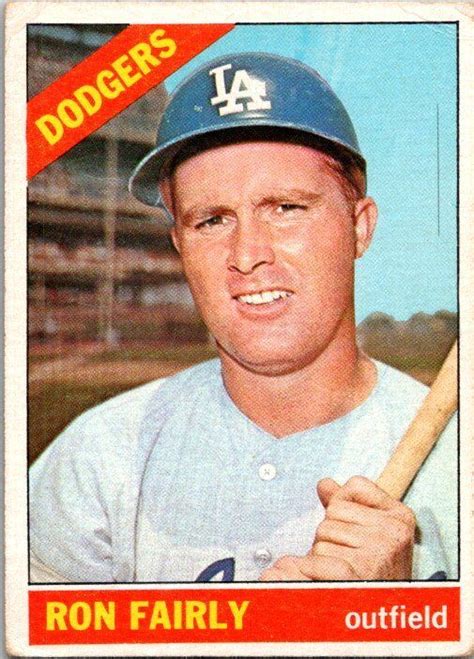 1966 Topps Baseball Card Ron Fairly Los Angeles Dodgers Sk1977 Topics