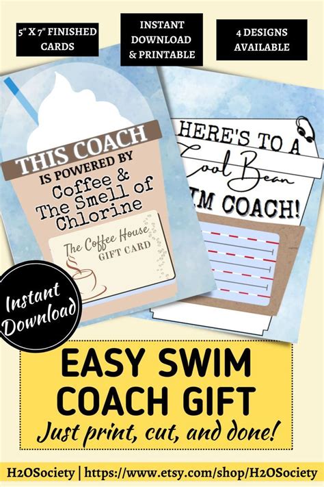 An Easy Coach Gift Card With Instructions For How To Use It And Print