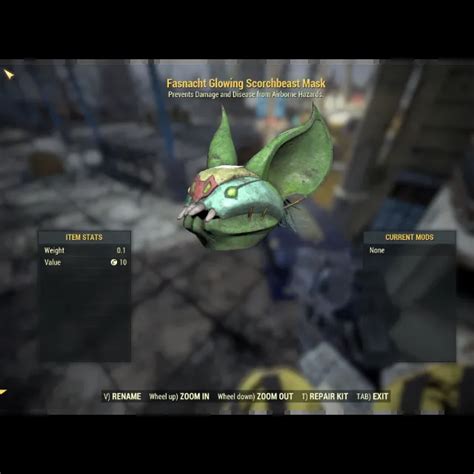 Fasnacht Glowing Scorchbeast Mask Fallout 76 Game Items Gameflip