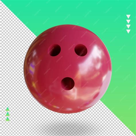 Premium Psd 3d Sport Ball Bowling Ball Rendering Top View