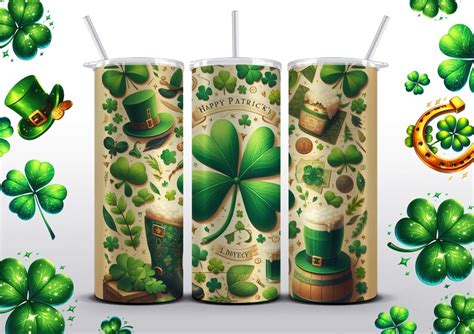 File Png Shamrock St Patricks Tumbler Bundle Patricks Day Tumbler