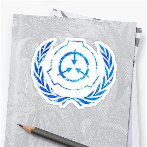 Scp Foundation Blue Crest Symbol Sticker By Rebellion 10 Redbubble