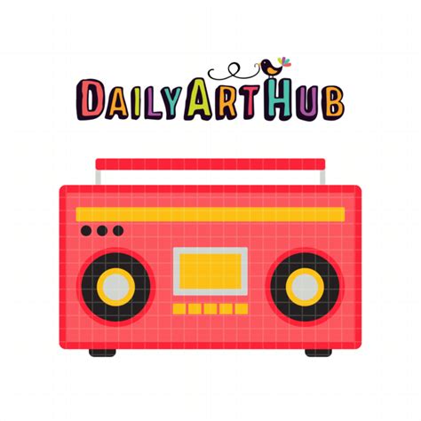 Retro Boombox Clip Art – Daily Art Hub // Graphics, Alphabets & SVG