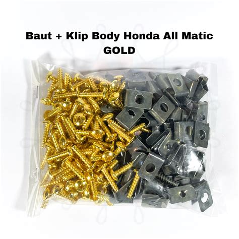 Pak Isi Biji Baut Klip Body Gold Honda Matic Beat Vario Scoopy