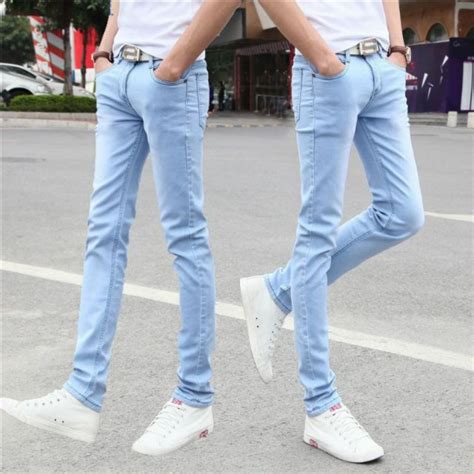 Men'S Skinny Denim Jeans Long Pant!!Zipper fly!! | Shopee Malaysia