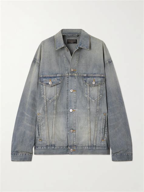 Balenciaga Oversized Denim Jacket In Blue ModeSens