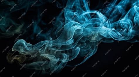 Premium Photo A Blue Smoke Is Shown Against A Black