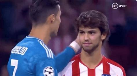 Cristiano Ronaldo and Joao Felix share a sweet moment before Juventus ...