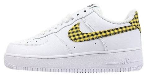 Купить Кроссовки Nike Air Force 1 Low Gingham Yellowblack по