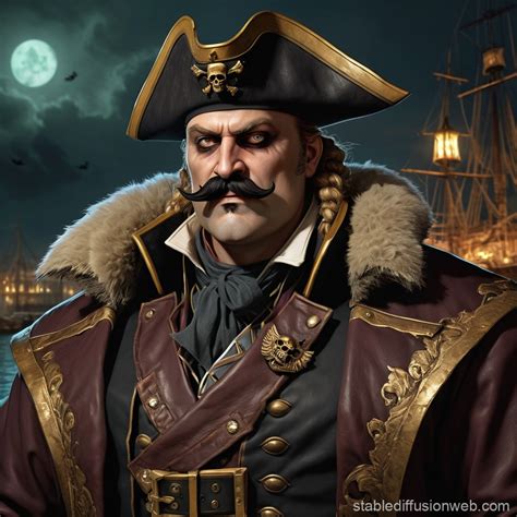 Warhammer K Rogue Trader Pirate Captain Portrait Stable Diffusion