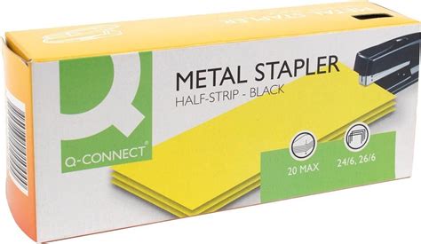 Q Connect Metal Half Strip Stapler Kf Black Ebay