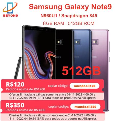 Samsung teléfono inteligente Galaxy Note 9 N960U1 N960U móvil Original