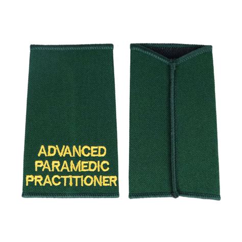 Advanced Paramedic Practitioner Green Epaulettes Reflex Medical