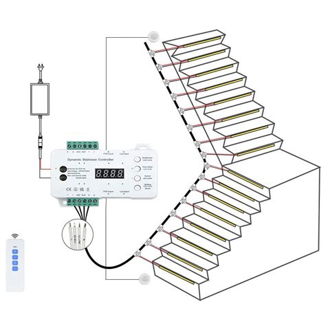 Easy Wiring Motion Sensor Led Step Lights Controller With Remotelight Sensor