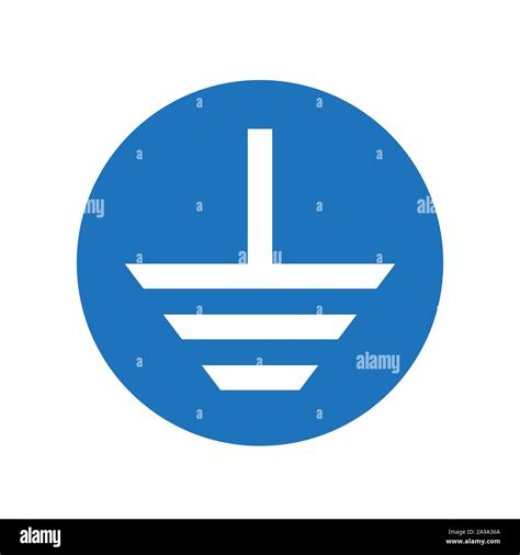 Elektrische Erdung Symbol Vektor Symbol Erdung Isoliert Vektor