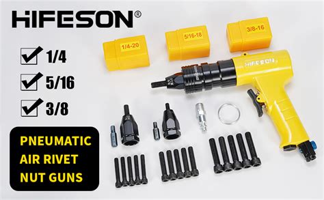 Hifeson Pneumatic Rivet Nut Gun With Self Locking Head