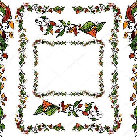 Flower Vine Border SVG