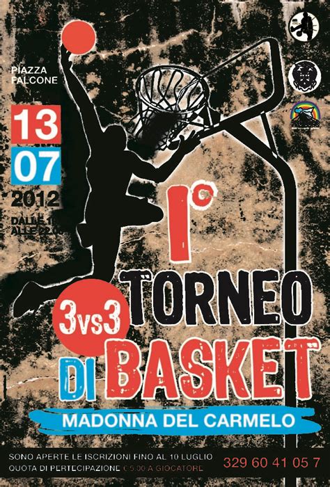 Aperte Le Iscrizioni Al I Torneo 3vs3 Di Basket Madonna Del Carmelo