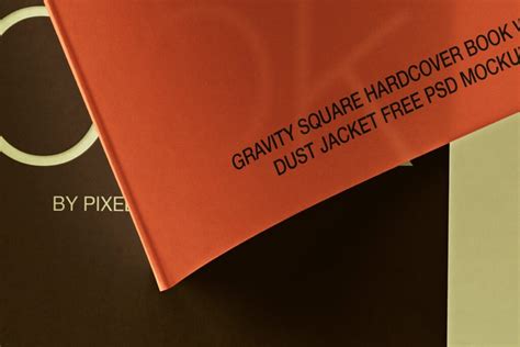 Free Square Book With Dust Jacket Mockup Psd Psfreebies