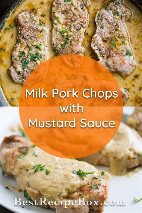 Braised Pork Chops Recipe In Milk Mustard Sauce Easy Best Recipe Box