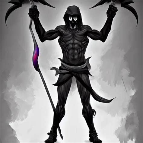 Gay Grim Reaper Muscled Rainbow Scheme Artstation Stable Diffusion