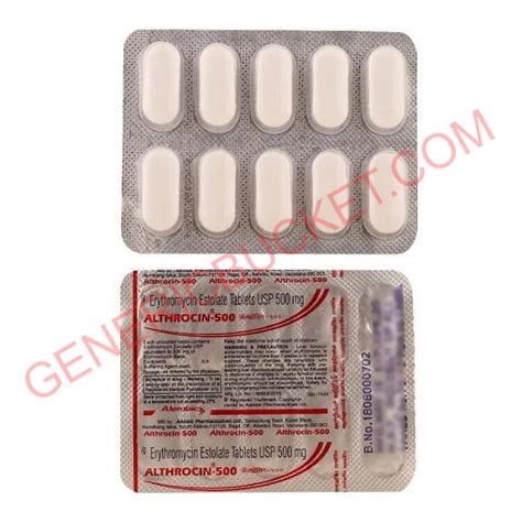 Althrocin 500 mg Tablet | Erythromycin (500mg) | genericbucket