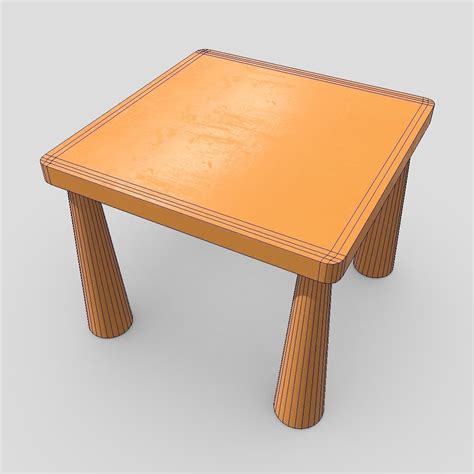 Cc Table Free Vr Ar Low Poly D Model Cgtrader