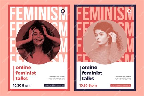 vector feminism poster template  photo