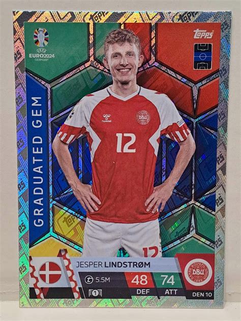 Topps Match Attax Euro 2024 Graduated Gem Lindstrom DEN 10 Dania