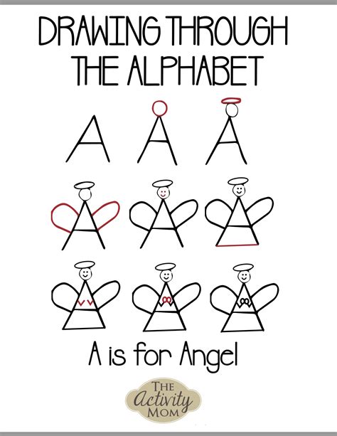 Drawing Through the Alphabet for Kids - Letter A - The Activity Mom