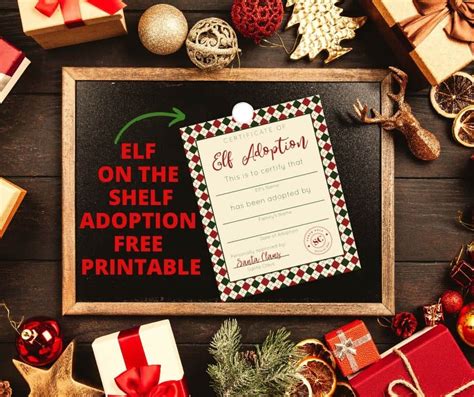 Elf on the Shelf Adoption Certificate - A Sparkle of Genius