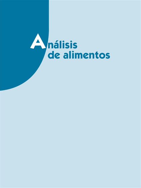 Pdf An Lisis De Alimentos Sintesis Material De Laboratorio