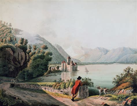 View Of The Chateau De Chillon Lake Gen French School