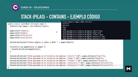 Estructuras de datos Stack Pilas Contains Explicación teórica