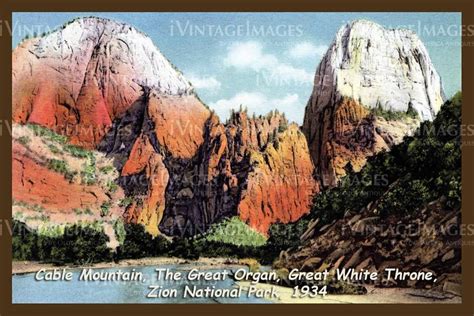 Zion Postcard 1934 23 Postcard National Parks Utah National Parks