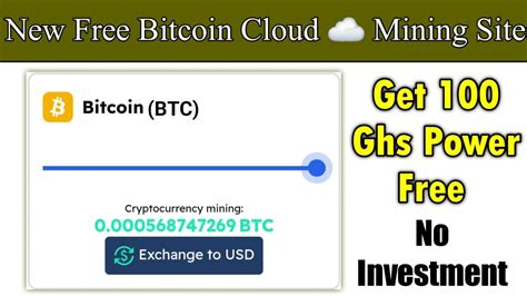 New Free Bitcoin Cloud Mining Site 2022 Get 100 Ghs Power Free Mine