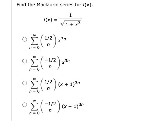 Solved F X Exa 3∑n 0∞ N X−3 N 5 Points] Find The Taylor