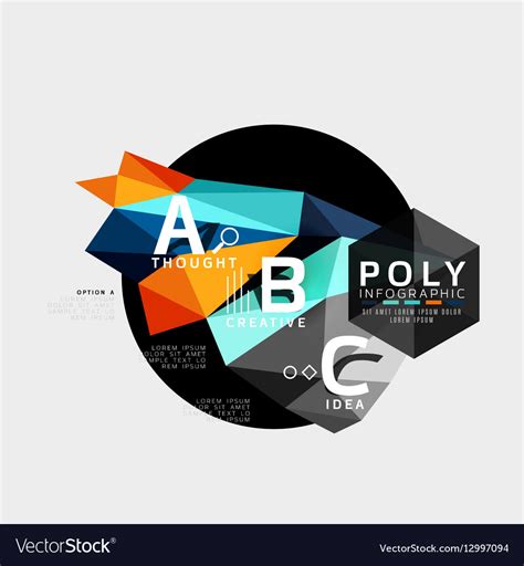 Abstract Triangle Option Infographic Template Vector Image