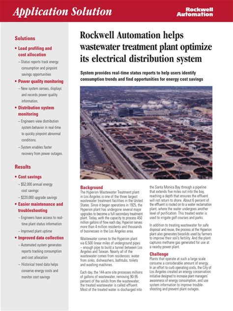 Hyperion Wastewater Treatement Plant Case Study | Download Free PDF ...