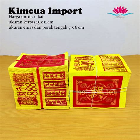 Jual Kertas Sembahyang Kimcua Import Per Ikat Shopee Indonesia