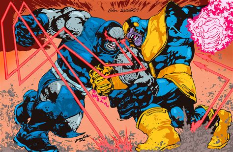 Darkseid vs Thanos by SpikeHDI on DeviantArt