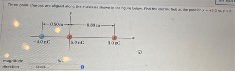 Solved Three Point Charges Are Aligned Along The X