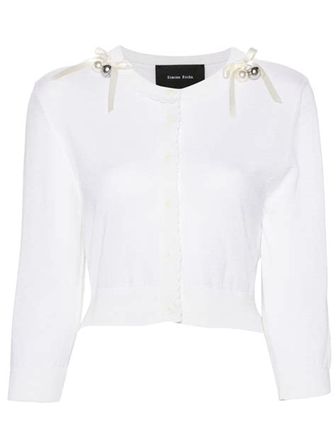 Simone Rocha Bow Detail Cardigan Farfetch